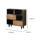 Petite étagère minimaliste en bois noir avec tiroir