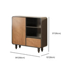 Petite étagère minimaliste en bois noir avec tiroir