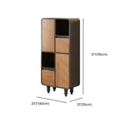 Petite étagère minimaliste en bois noir avec tiroir