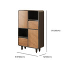 Petite étagère minimaliste en bois noir avec tiroir