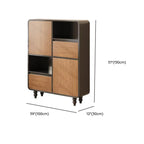Petite étagère minimaliste en bois noir avec tiroir