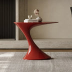 Table d'appoint ovale minimaliste en acier style rétro pour salon