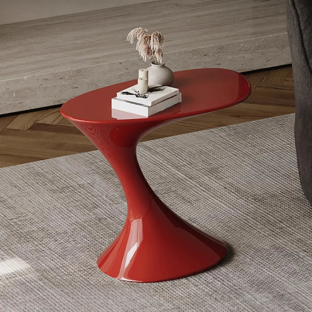 Table d'appoint ovale minimaliste en acier style rétro pour salon