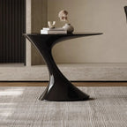 Table d'appoint ovale minimaliste en acier style rétro pour salon