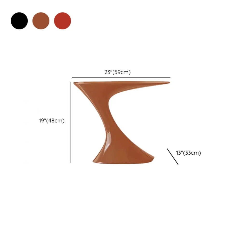 Table d'appoint ovale minimaliste en acier style rétro pour salon