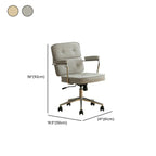 Fauteuil de bureau pivotant moderne en cuir avec accoudoirs
