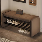 Banc de chambre moderne capitonné, couleur unie, avec rangement