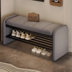 Banc de chambre moderne capitonné, couleur unie, avec rangement