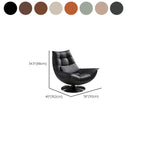 Fauteuil pivotant en cuir noir capitonné avec coussin inclus