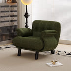 Fauteuil d'appoint élégant avec accoudoirs, recouvert de velours blanc à motif flocons de neige