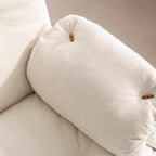 Fauteuil d'appoint élégant avec accoudoirs, recouvert de velours blanc à motif flocons de neige
