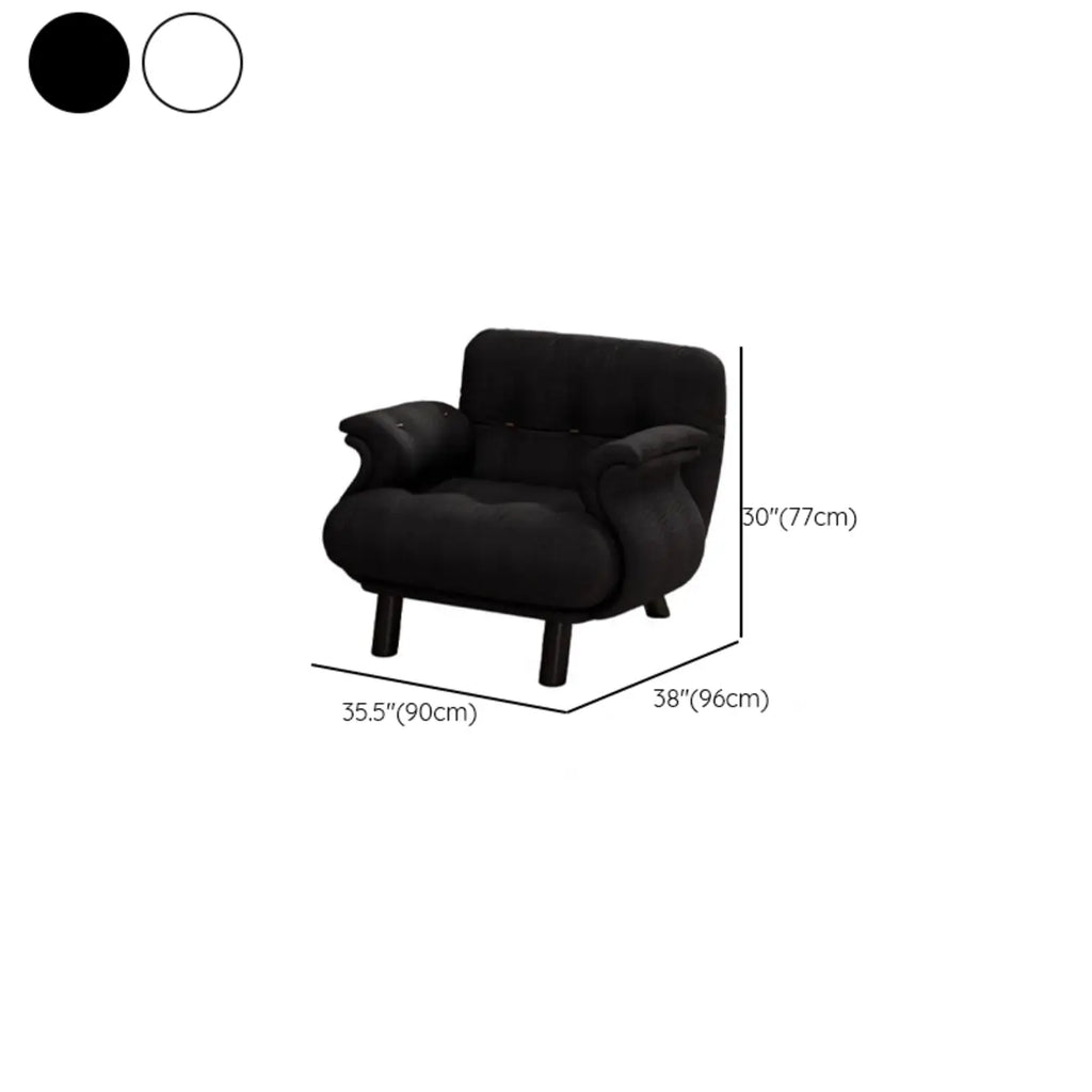 Fauteuil d'appoint élégant avec accoudoirs, recouvert de velours blanc à motif flocons de neige