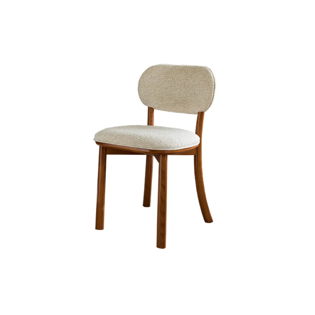 Chaise de salle à manger moderne sans accoudoirs, en bois massif rembourrée