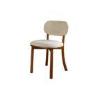 Chaise de salle à manger moderne sans accoudoirs, en bois massif rembourrée