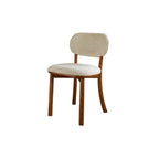 Chaise de salle à manger moderne sans accoudoirs, en bois massif rembourrée