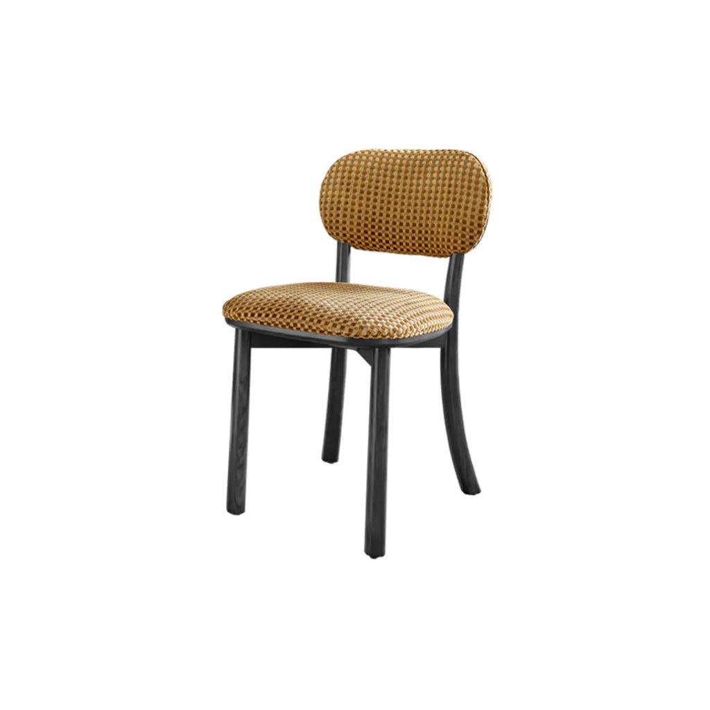 Chaise de salle à manger moderne sans accoudoirs, en bois massif rembourrée