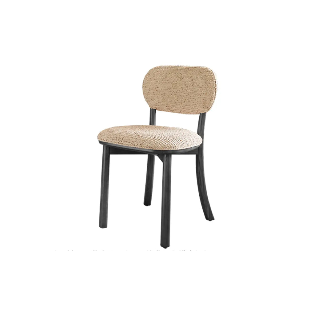 Chaise de salle à manger moderne sans accoudoirs, en bois massif rembourrée