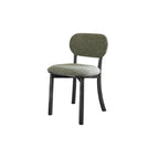 Chaise de salle à manger moderne sans accoudoirs, en bois massif rembourrée