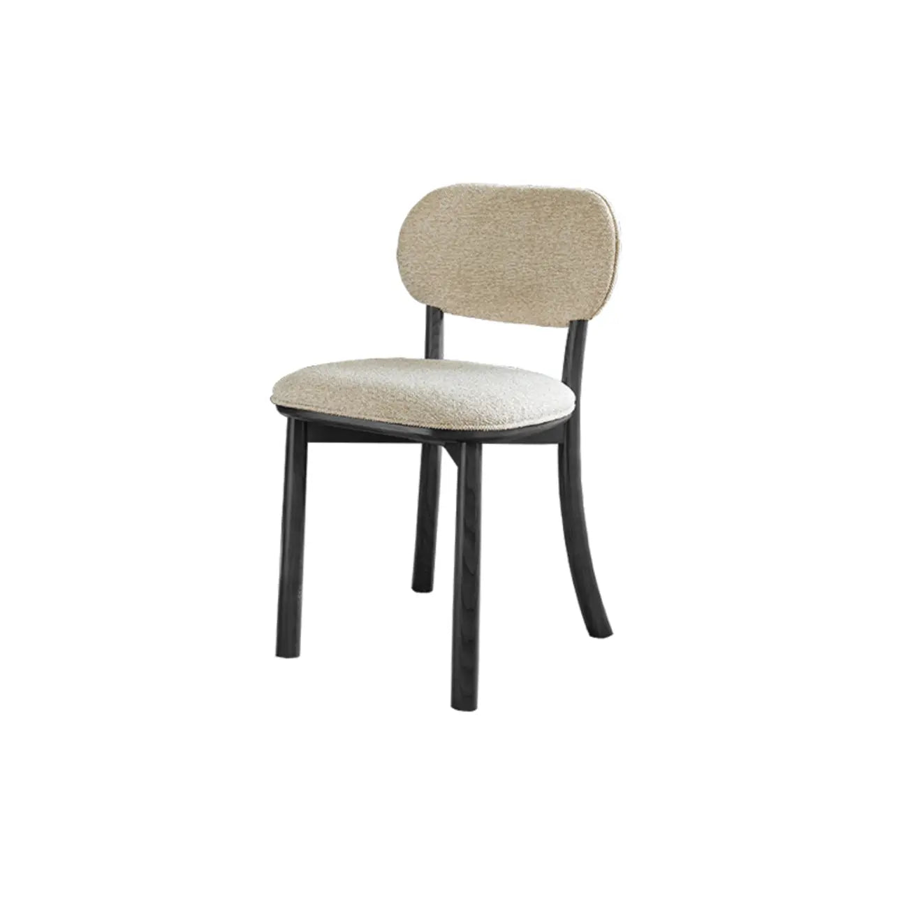 Chaise de salle à manger moderne sans accoudoirs, en bois massif rembourrée