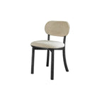 Chaise de salle à manger moderne sans accoudoirs, en bois massif rembourrée