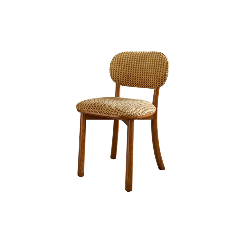 Chaise de salle à manger moderne sans accoudoirs, en bois massif rembourrée