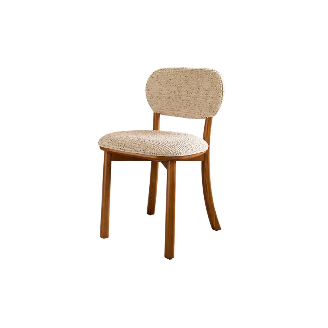 Chaise de salle à manger moderne sans accoudoirs, en bois massif rembourrée