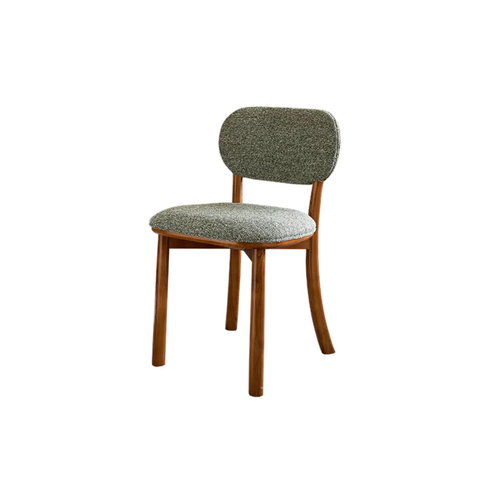 Chaise de salle à manger moderne sans accoudoirs, en bois massif rembourrée