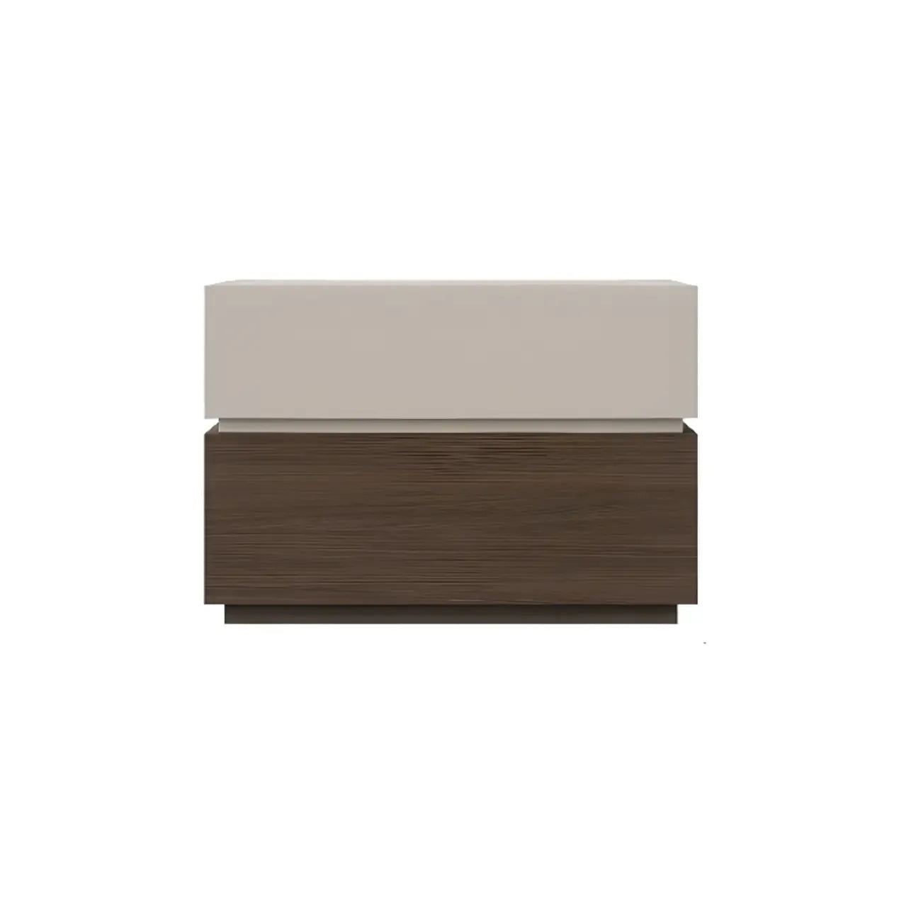 Élégante table de chevet en bois à deux niveaux avec tiroirs pour chambre à coucher