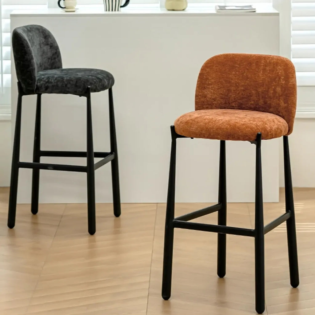Tabourets de bar carrés rembourrés, style moderne du milieu du siècle, hauteur comptoir