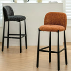 Tabourets de bar carrés rembourrés, style moderne du milieu du siècle, hauteur comptoir