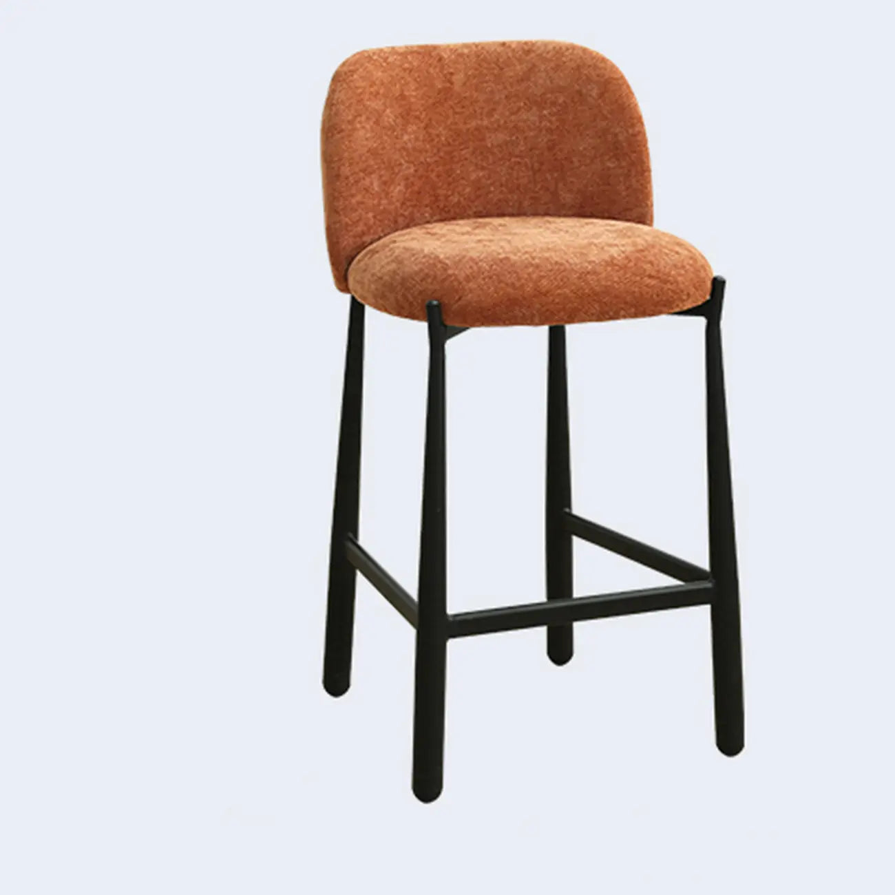 Tabourets de bar carrés rembourrés, style moderne du milieu du siècle, hauteur comptoir