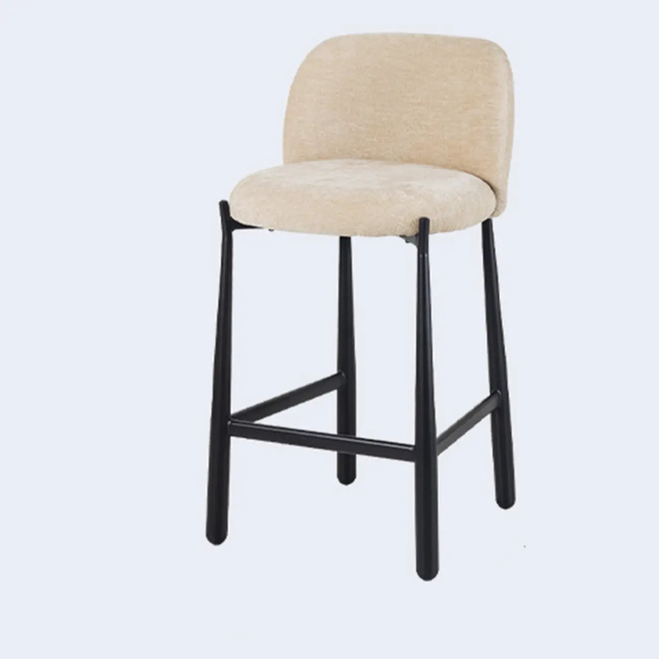 Tabourets de bar carrés rembourrés, style moderne du milieu du siècle, hauteur comptoir