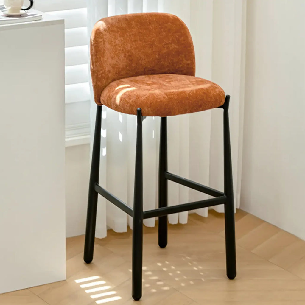 Tabourets de bar carrés rembourrés, style moderne du milieu du siècle, hauteur comptoir