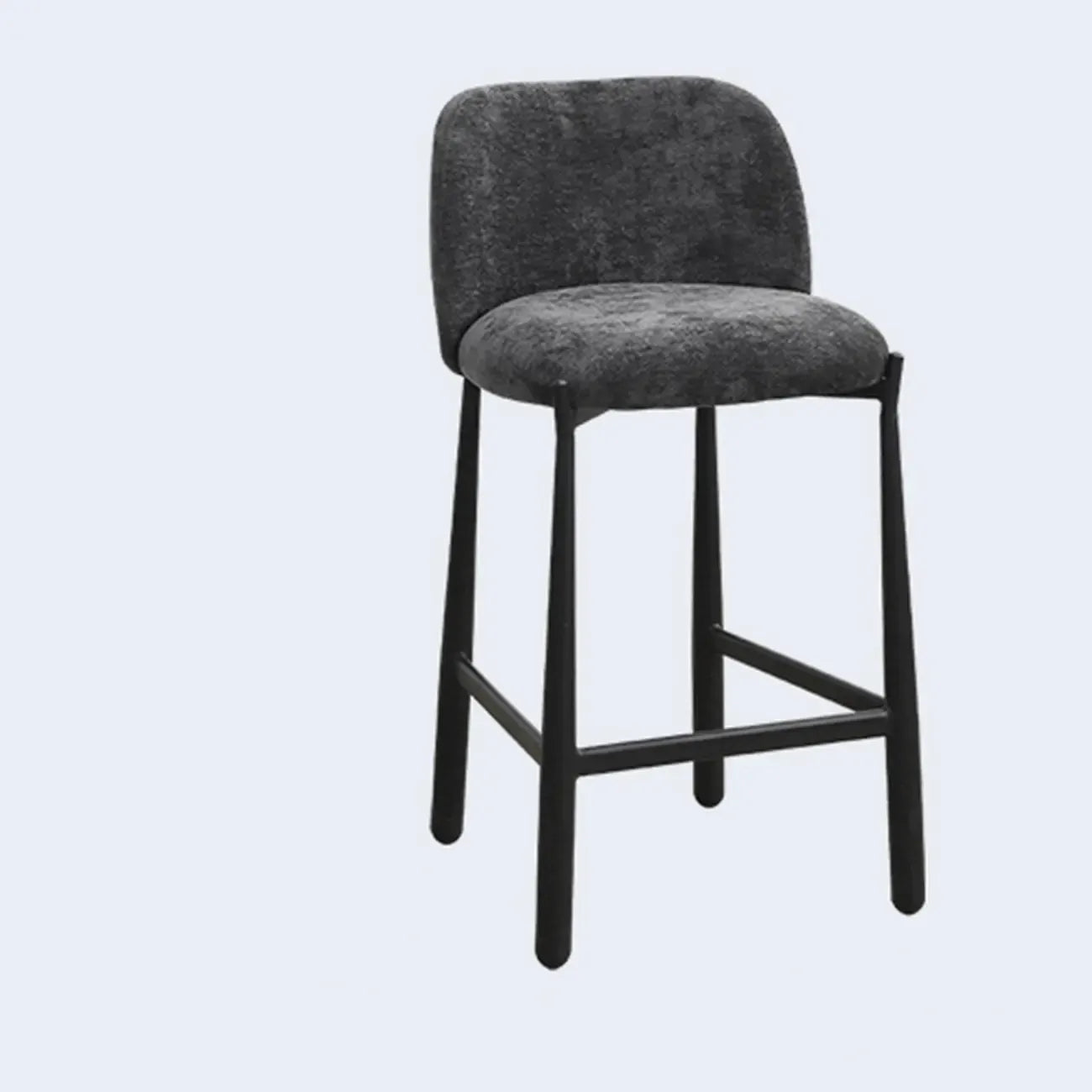 Tabourets de bar carrés rembourrés, style moderne du milieu du siècle, hauteur comptoir
