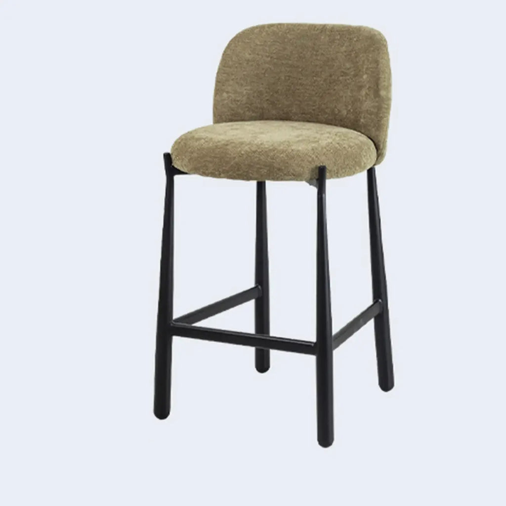 Tabourets de bar carrés rembourrés, style moderne du milieu du siècle, hauteur comptoir