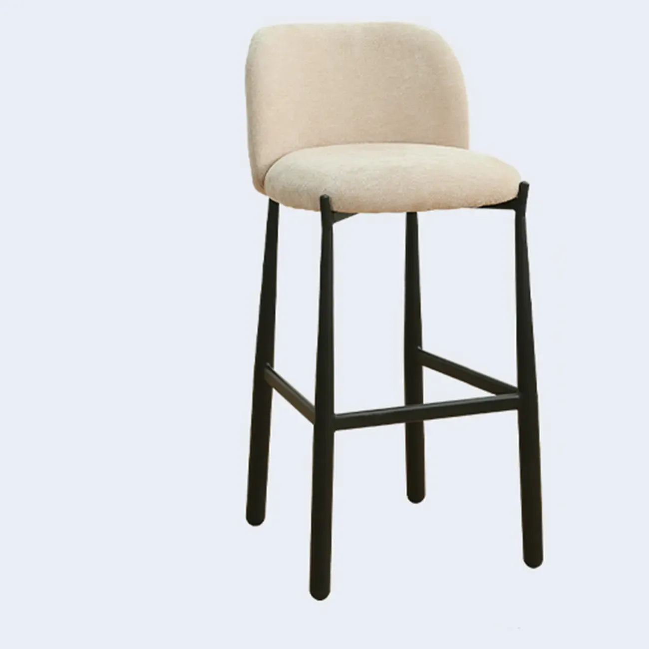 Tabourets de bar carrés rembourrés, style moderne du milieu du siècle, hauteur comptoir