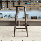 Tabourets de bar modernes en bois avec repose-pieds et dossier inclinable