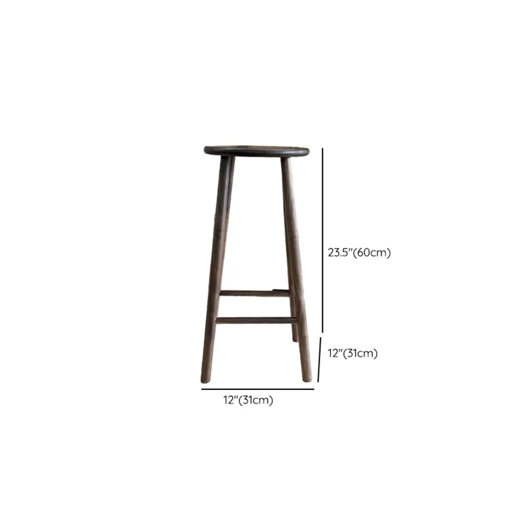 Tabourets de bar modernes en bois avec repose-pieds et dossier inclinable
