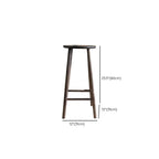 Tabourets de bar modernes en bois avec repose-pieds et dossier inclinable