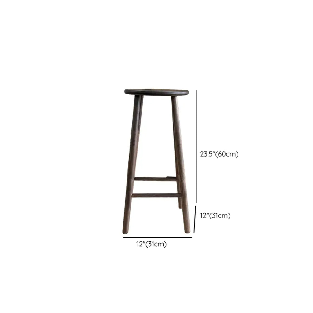 Tabourets de bar modernes en bois avec repose-pieds et dossier inclinable