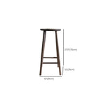 Tabourets de bar modernes en bois avec repose-pieds et dossier inclinable