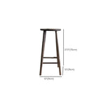 Tabourets de bar modernes en bois avec repose-pieds et dossier inclinable