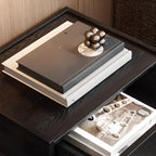 Table de chevet moderne en bois avec tiroir et piètement en Z