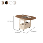 Tavolino moderno in legno con ruote e piano regolabile