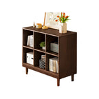 Bibliothèque modulaire autoportante en bois naturel brun