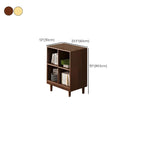 Bibliothèque modulaire autoportante en bois naturel brun