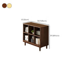 Bibliothèque modulaire autoportante en bois naturel brun