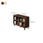 Bibliothèque modulaire autoportante en bois naturel brun
