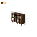 Bibliothèque modulaire autoportante en bois naturel brun