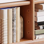 Bibliothèque sur pied en chêne massif de style moderne du milieu du siècle, à dos fermé